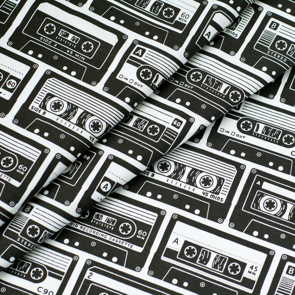 Cassette Tape Collection Fabric