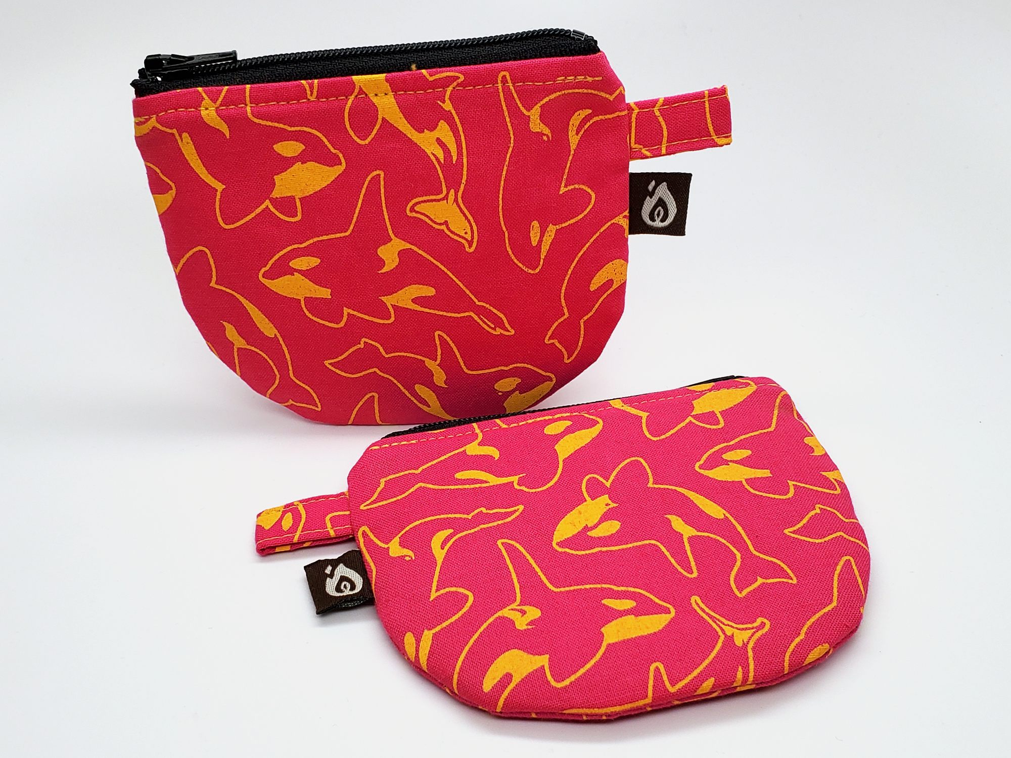 Orca Whale Bright Pink Coin Pouch – Fireside Textiles